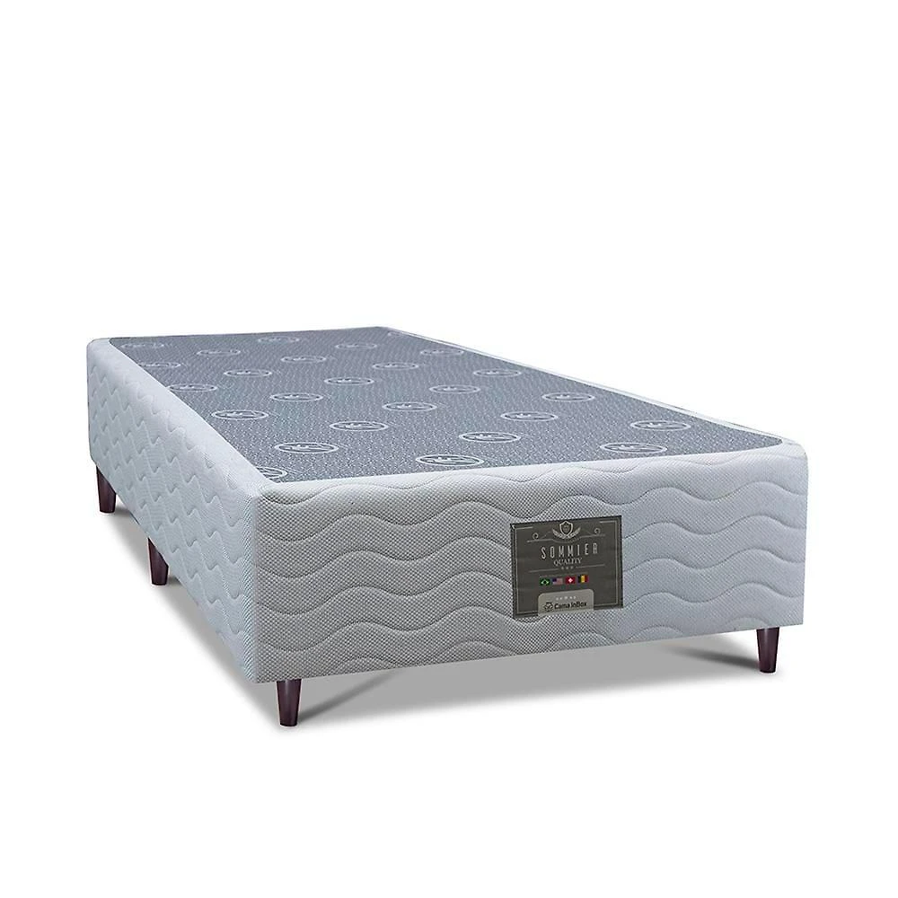 Base box para colchão solteiro cama inbox moderne 26x88x188cm – branco