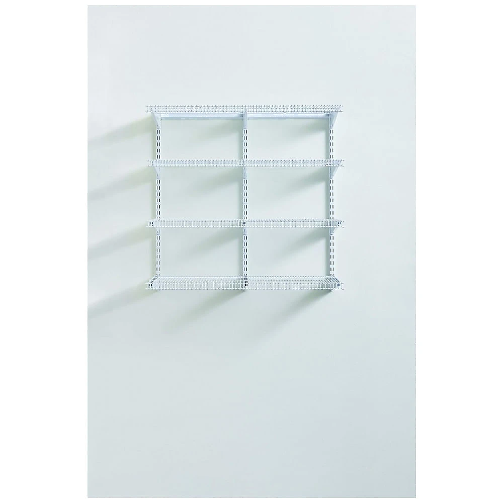 Kit de Prateleiras Aramadas para Closet, Não Ajustável, 4 UN, Rubbermaid, Branco