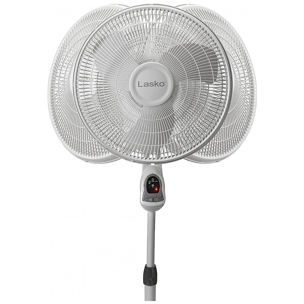 Ventilador de Piso Pedestal com Temporizador e Controle Remoto, 110V, Lasko, Branco