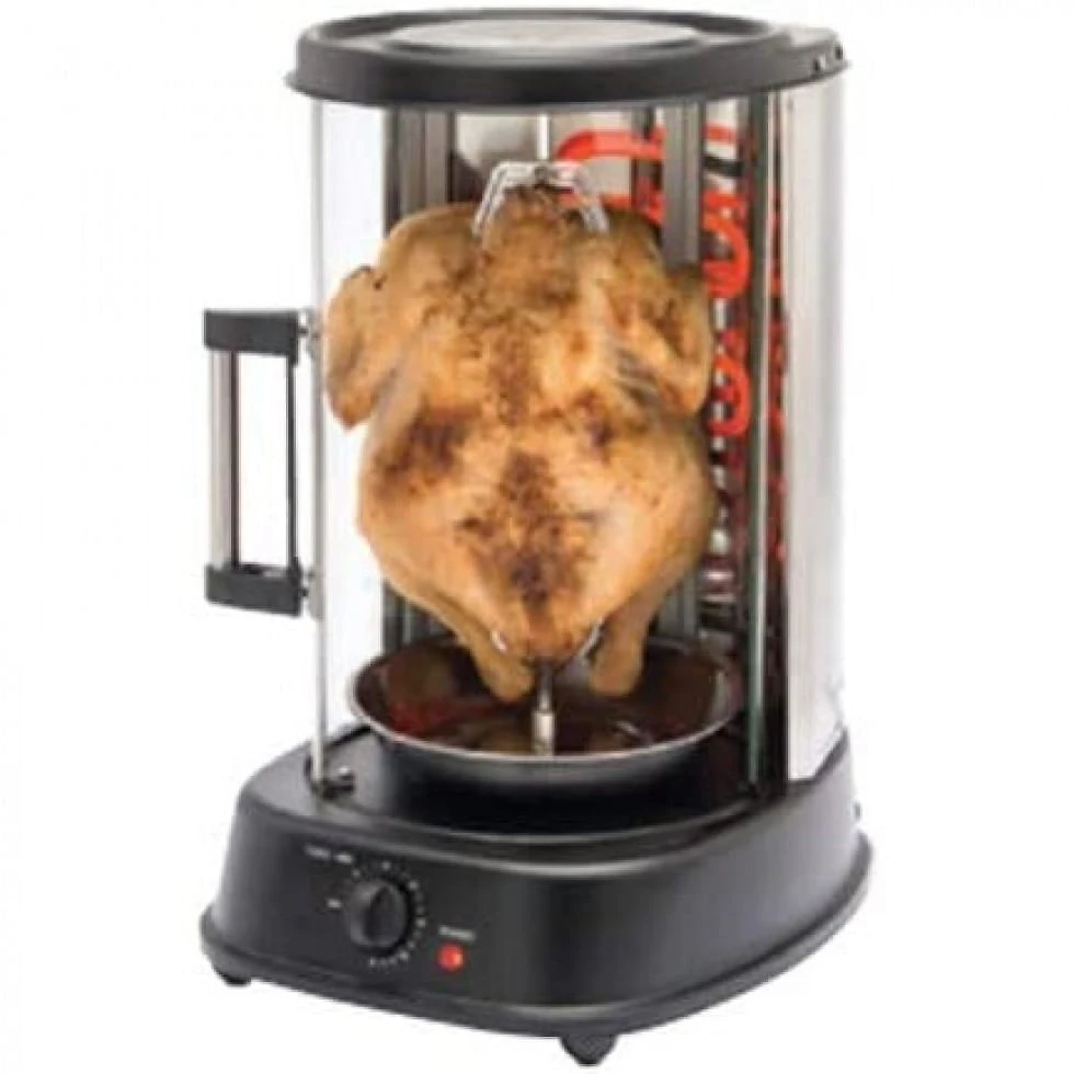 Churrasqueira Elétrica Grill Rotisserie com Controle de Temperatura, 110V 1500W, Alp, Preta