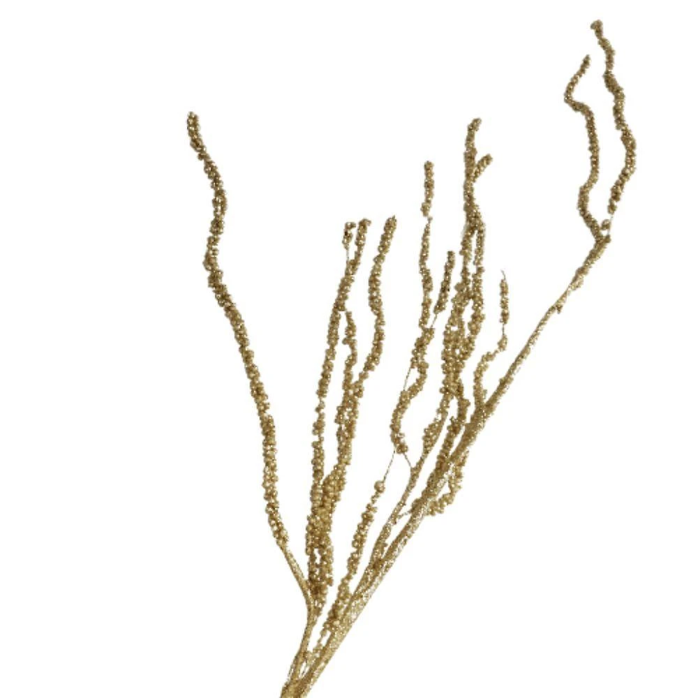 Galho Decorativo Silicone Champanhe 90cm 90cm