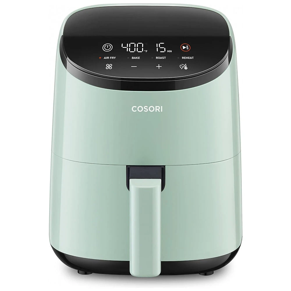 Fritadeira Elétrica Airfryer 2 Litros 4 em 1 com Cesto Antiaderente e Painel Digital, 110V 900W, COSORI, Verde