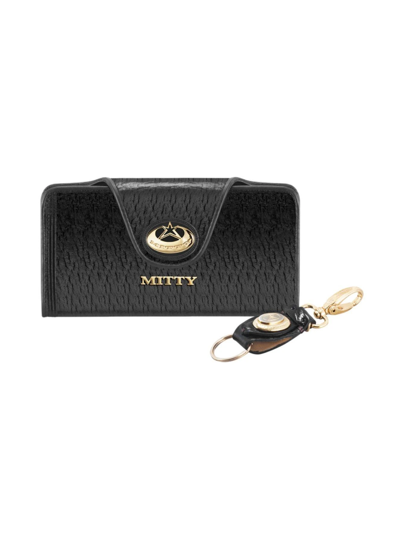 Miniatura Carteira Feminina Mitty Couro + Chaveiro M28Fch Pt