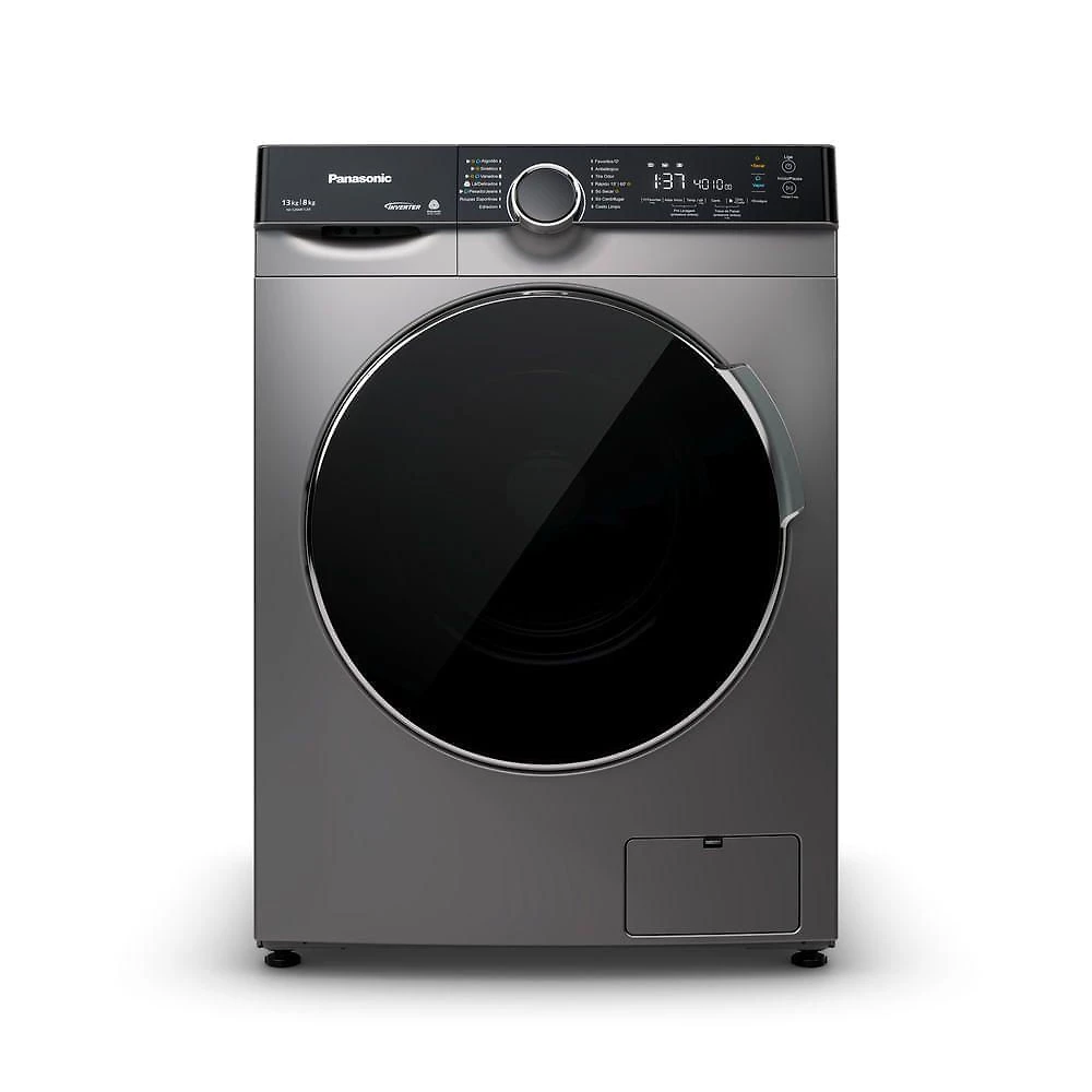 Lava e Seca Intuitive+ Panasonic 13kg/8kg Max Wash Função Vapor+ Antialérgico NA-S26MK1LBZ 110V