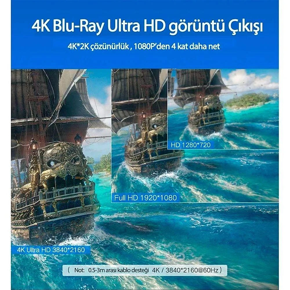Cabo HDMI Ugreen HD104 2.0 4K 60Hz 18GBPS Bivolt Preto para TV Monitor Notebook 2M