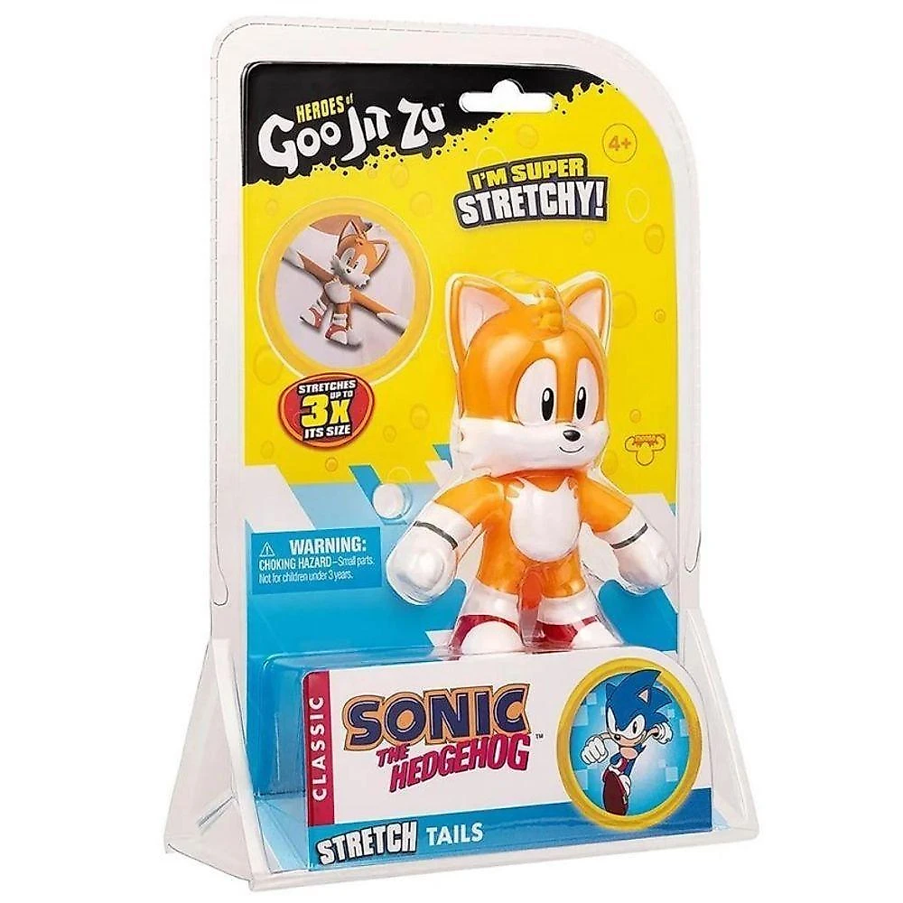 Boneco Elástico Goo Jit Zu Tails 3366 Elasticidade Amarelo Sunny Brinquedos