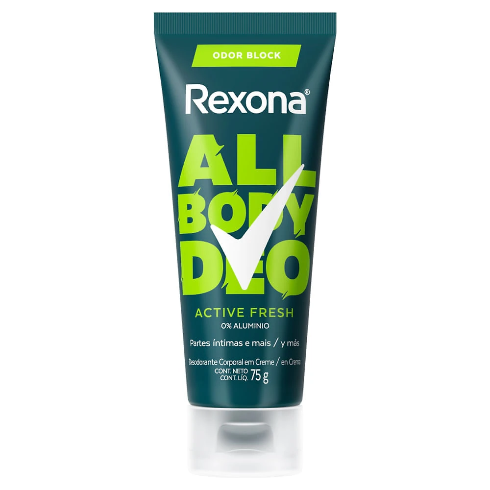 Desodorante Rexona Corporal All Body Deo Active Fresh Creme 75g