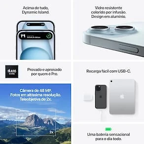 Apple iPhone 15 256GB - Preto… | Shopping do Inter