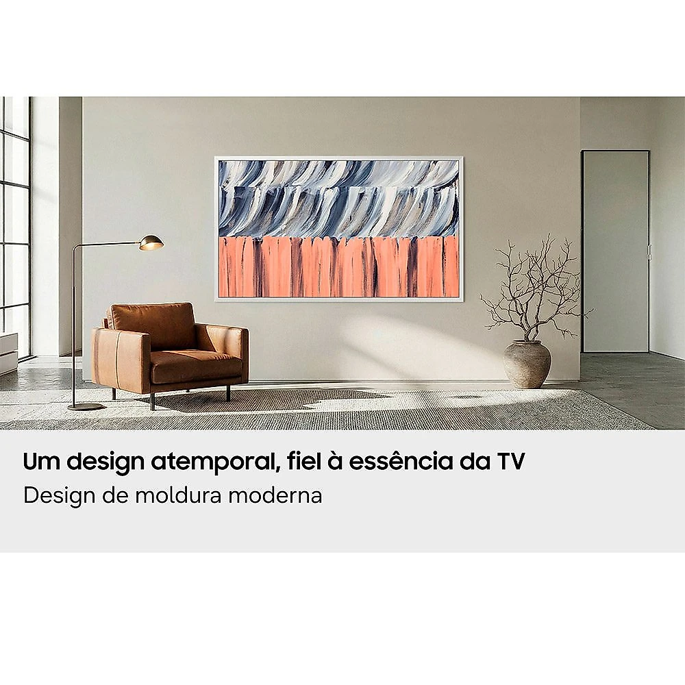 Smart TV Samsung 55" Polegadas The Frame 4K LS03H 2026, Dolby Atmos e com Alexa Integrada Bivolt