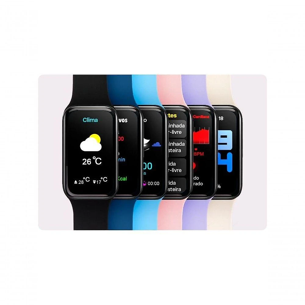 Smartband Multilaser B2 WR200 Tela 1,47 com Monitoramento de Saúde Preto