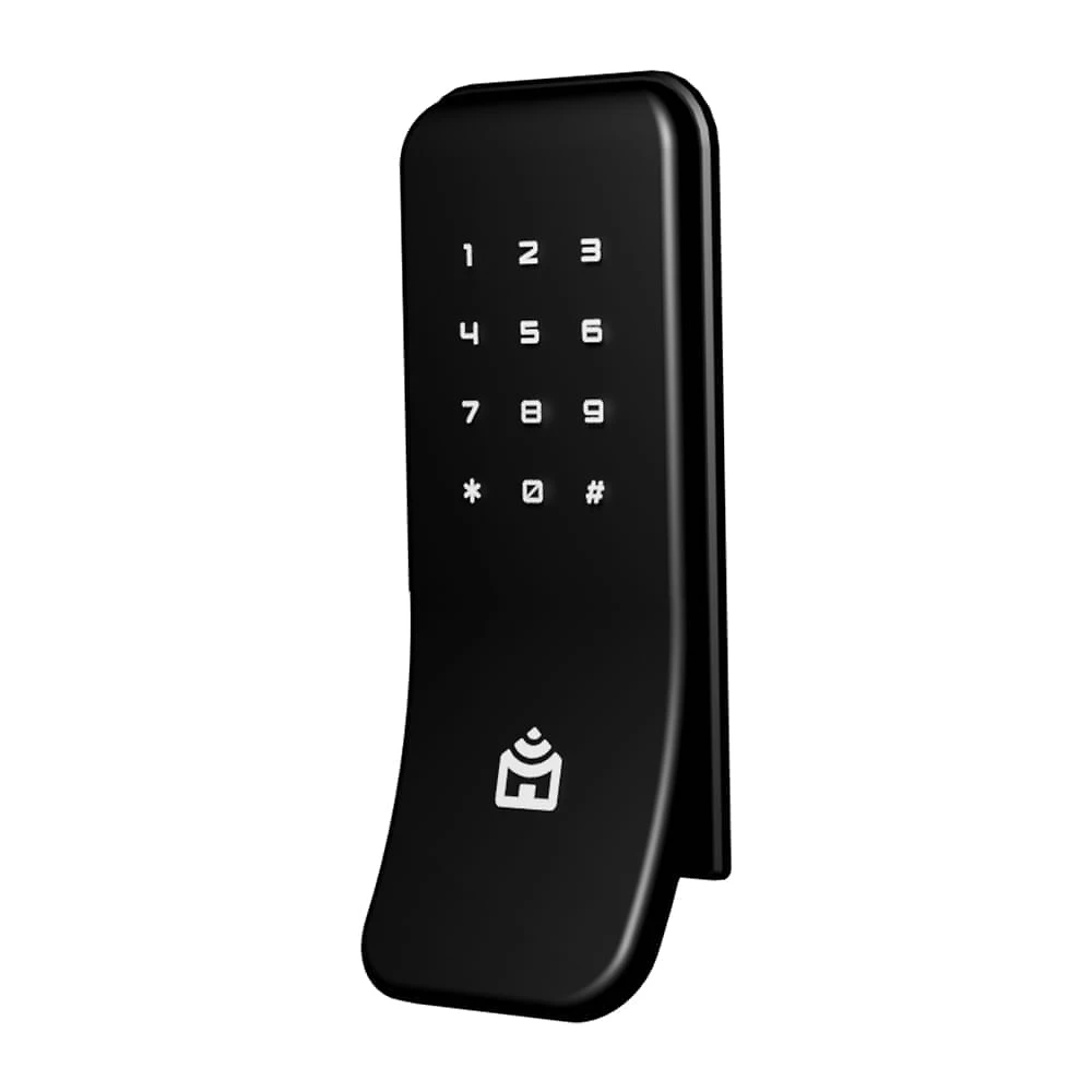 Miniatura Smart Fechadura Wi-Fi de Sobrepor Positivo Casa Inteligente - Abertura por Biometria, Senha, Tag e App - Preto