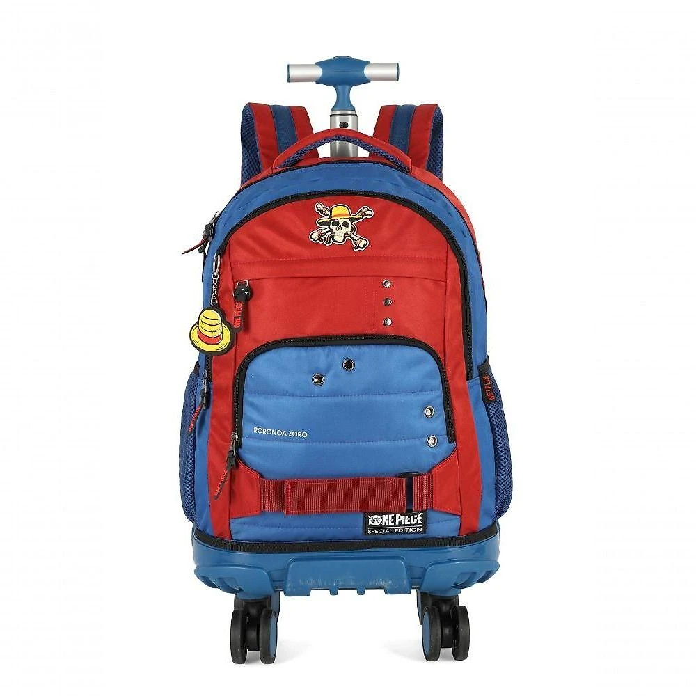 Mochila com Rodas Luxcel One Piece MC49812OP Poliéster Vermelho