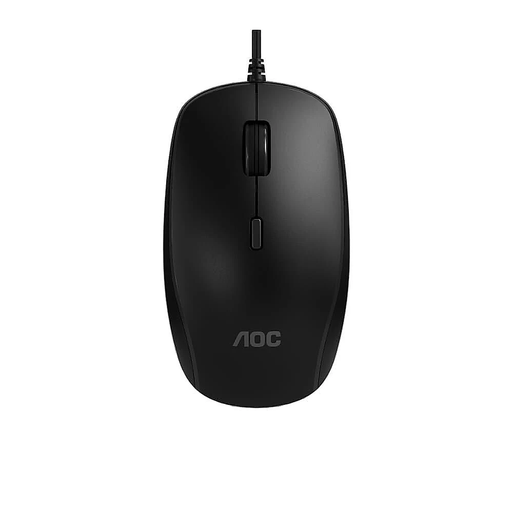 Kit Teclado e Mouse AOC, Conexão USB, DPI 2400, Padrão ABNT2, Preto - KM220 BK
