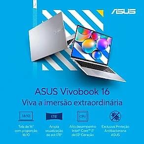 Notebook ASUS Vivobook 16 Intel Core i7-1355U 16GB RAM 512GB SSD Tela 16" Full HD Windows 11