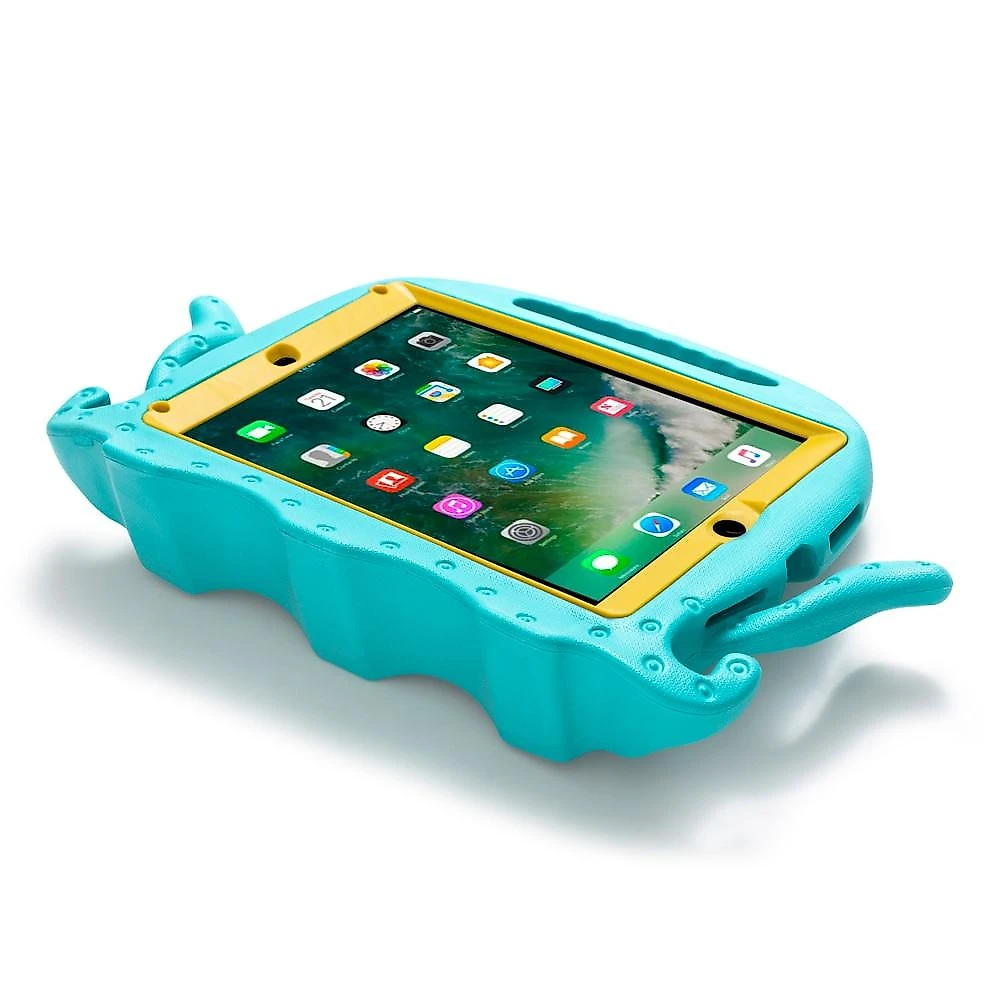 Capa iPad Kids, com suporte de carro, Polvo Azul, Originais iPlace