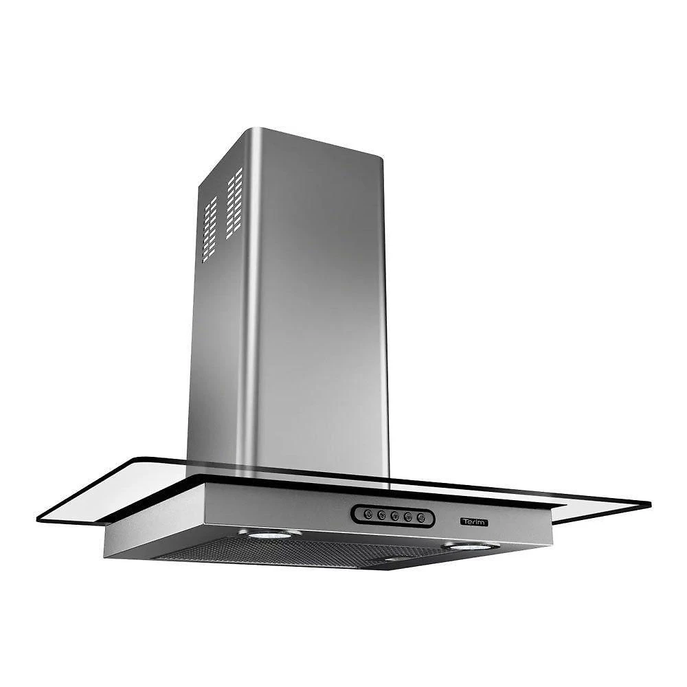Coifa Vidro Reto Parede Inox 70cm-5 Bocas Terim 110V