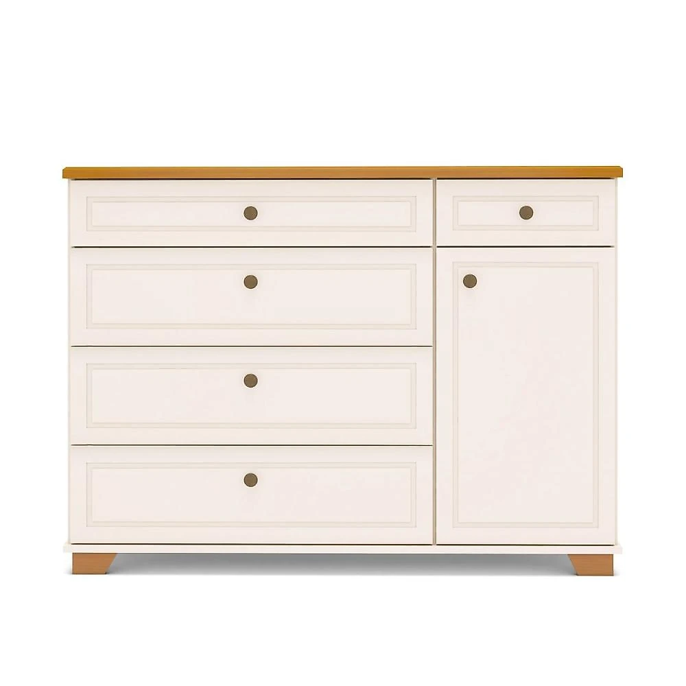 Quarto de Bebê Completo 1 Berço 1 Cômoda e 1 Guarda Roupa Baby Ananda Casatema MadeiraOriginals Quarto de Bebê Completo 1 Berço 1 Cômoda e 1 Guarda Roupa 2 portas Baby Ananda Casatema OffWhite/Mel