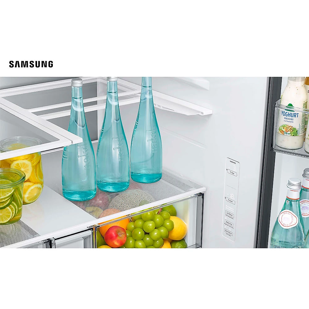 Refrigerador French Door Samsung de 02 Portas Frost Free com 664 Litros com Dispenser de Água e Gelo Inox - RF70H 110