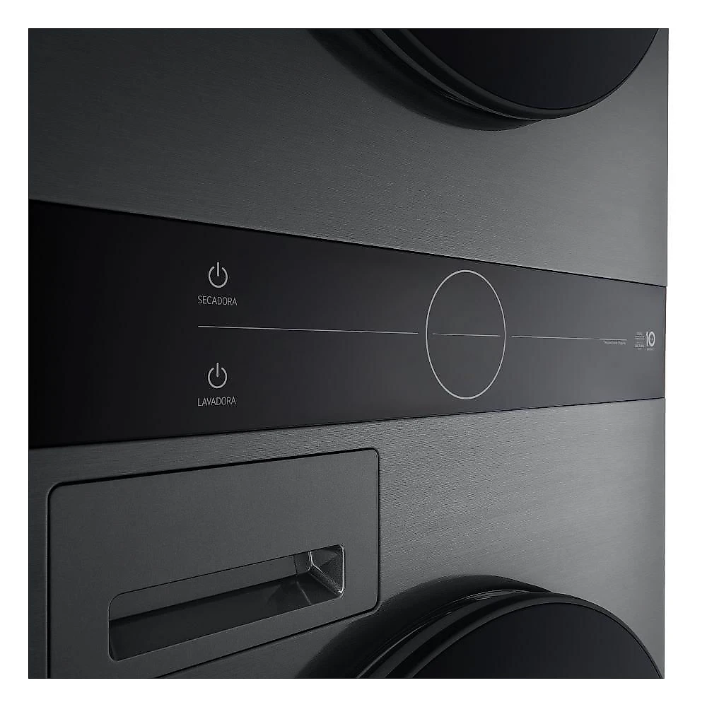 Lava e Seca Torre WashTower 14kg Black Inox 127V