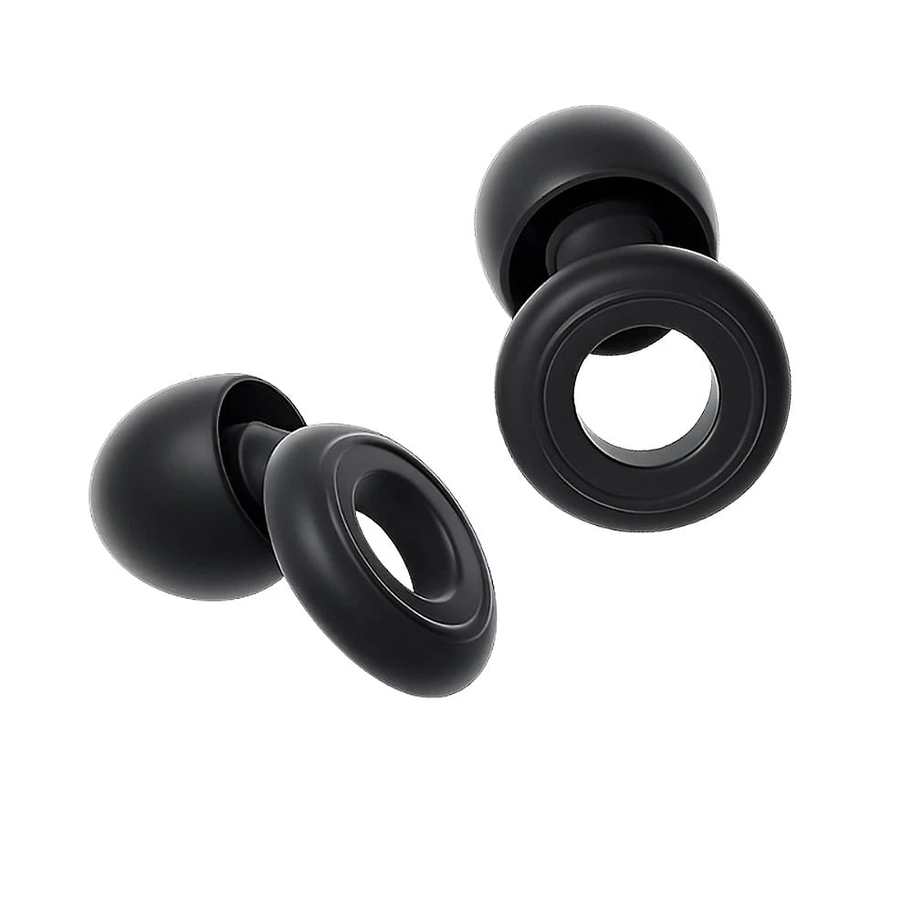 Tampão de Ouvido para Proteção Auricular Reutilizável em Silicone com 3 Tamanhos de Ponteiras -Preto - Earplugs Shieeld Spirit - Gshield