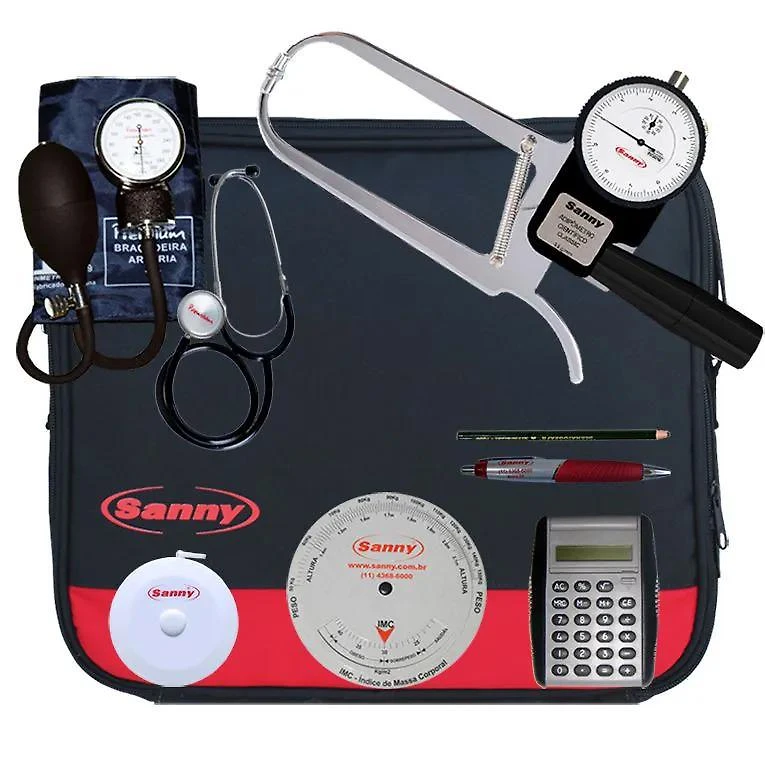 Miniatura Kit Avaliação Física Adipômetro Plicometro Classic Sanny