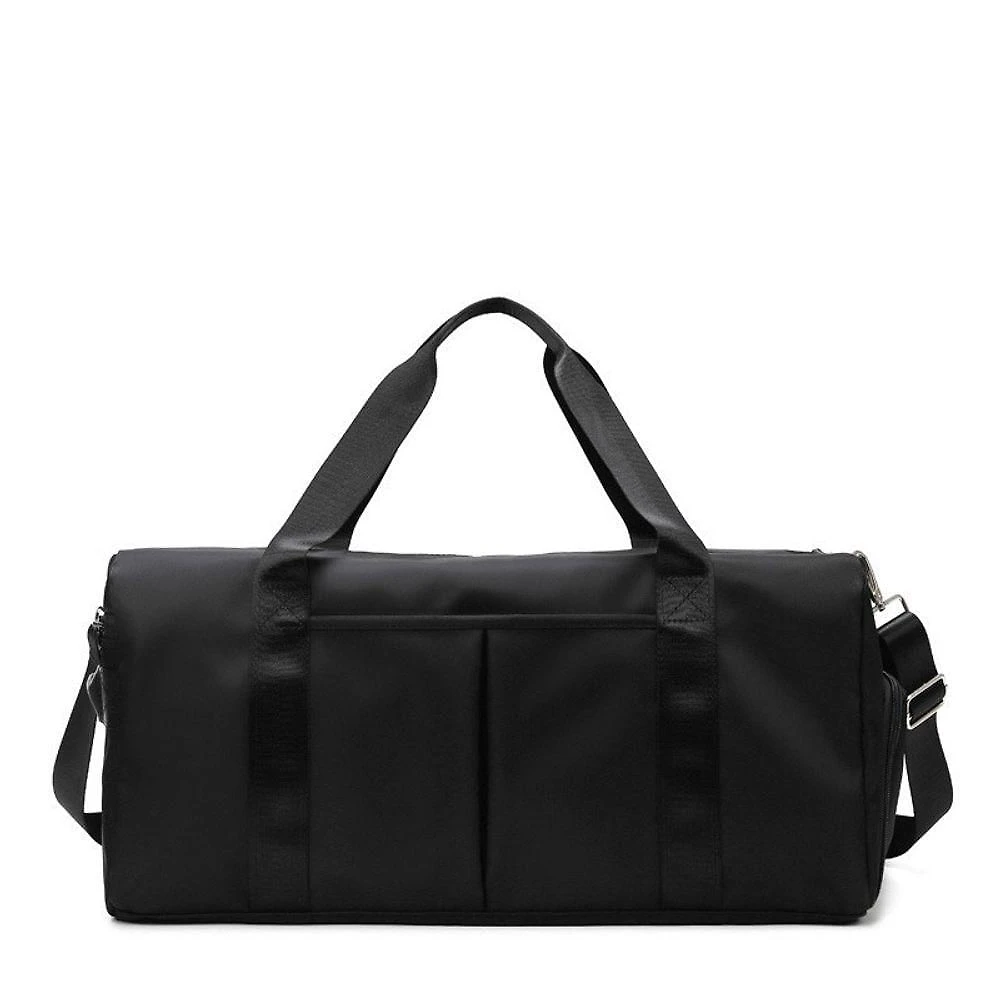 Bolsa Mala de Mão para Viagem e Academia 42x21x21cm Esportiva 3 em 1 com Bolsos Funcionais Preto OEM