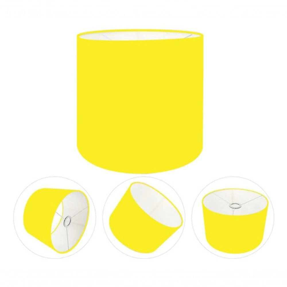 Cúpula Abajur E Luminária Cilíndrica Vivare Cp-7007 ø20x22cm - Bocal Nacional Amarelo