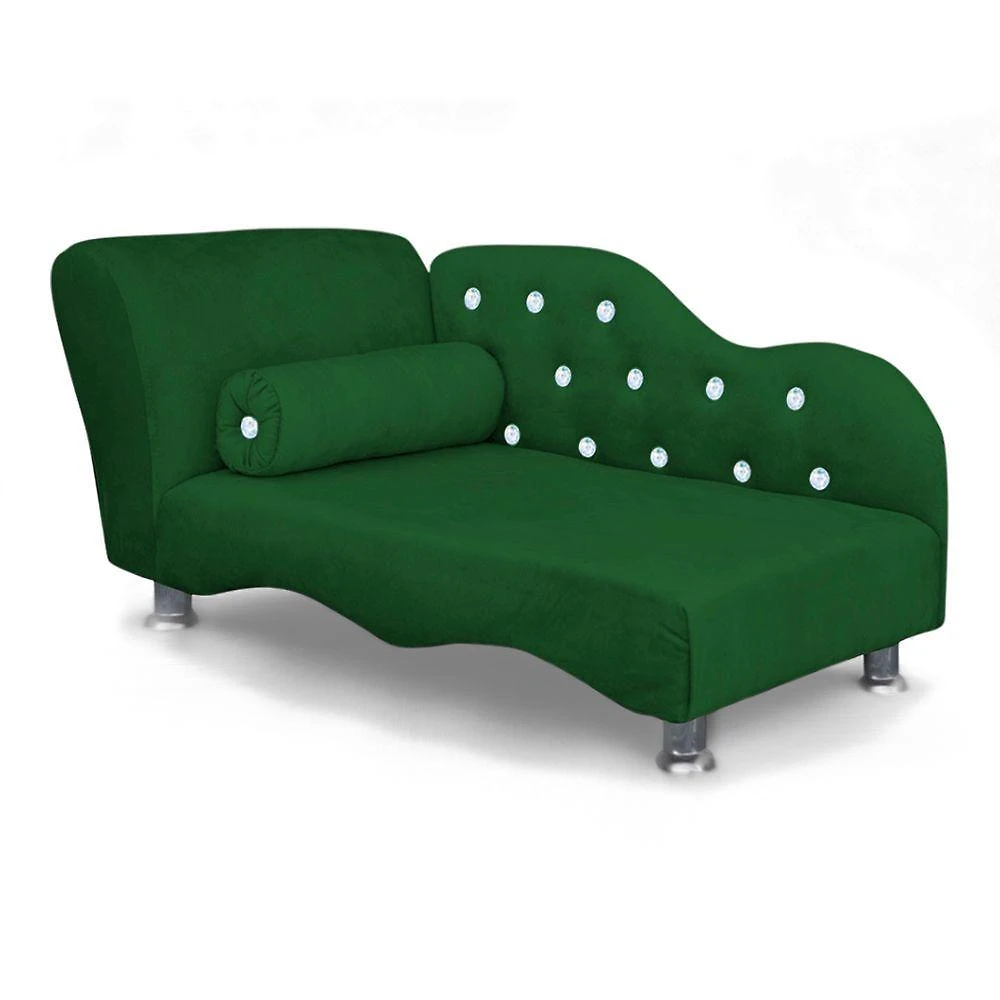Caminha Divã Loja Sheep Mini Poltrona para Cães e Gatos Pequeno Porte Veludo Verde 1 Unidade