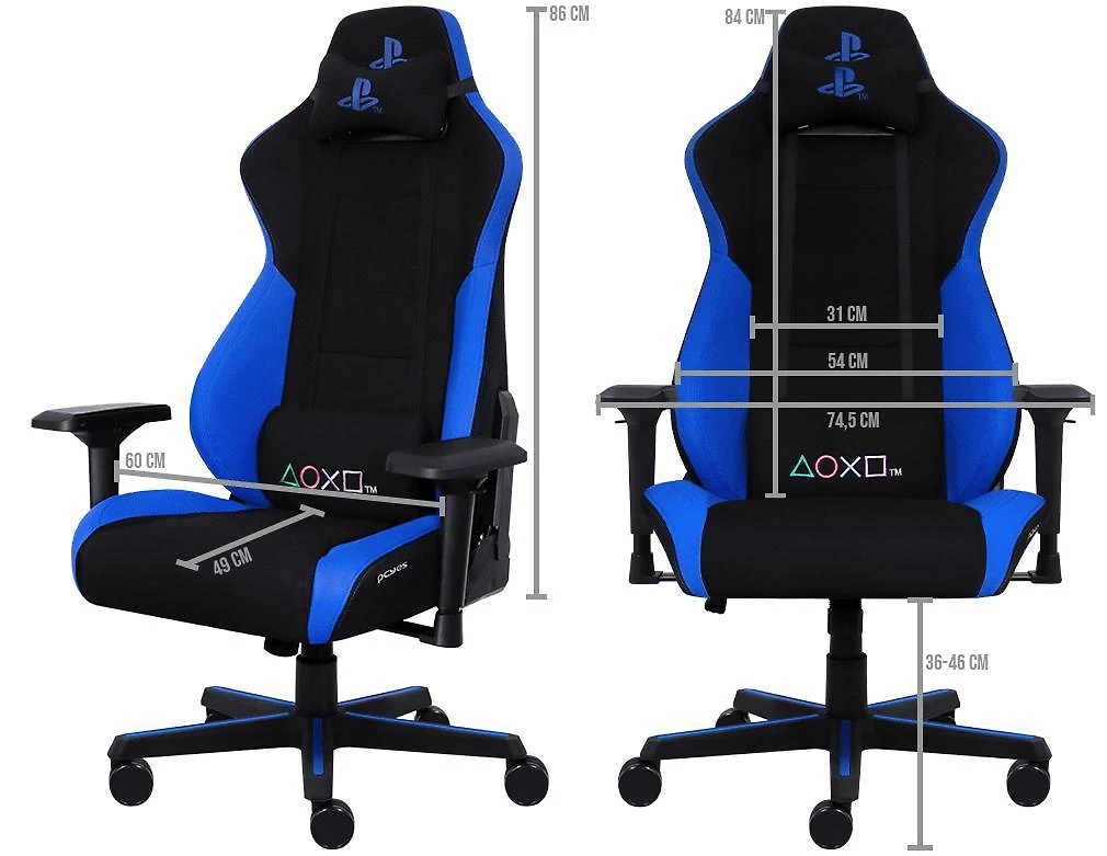 Miniatura Cadeira Gamer Playstation By Pcyes - Azul - Cadgpsaz Azul - Cadeira - Pcyes