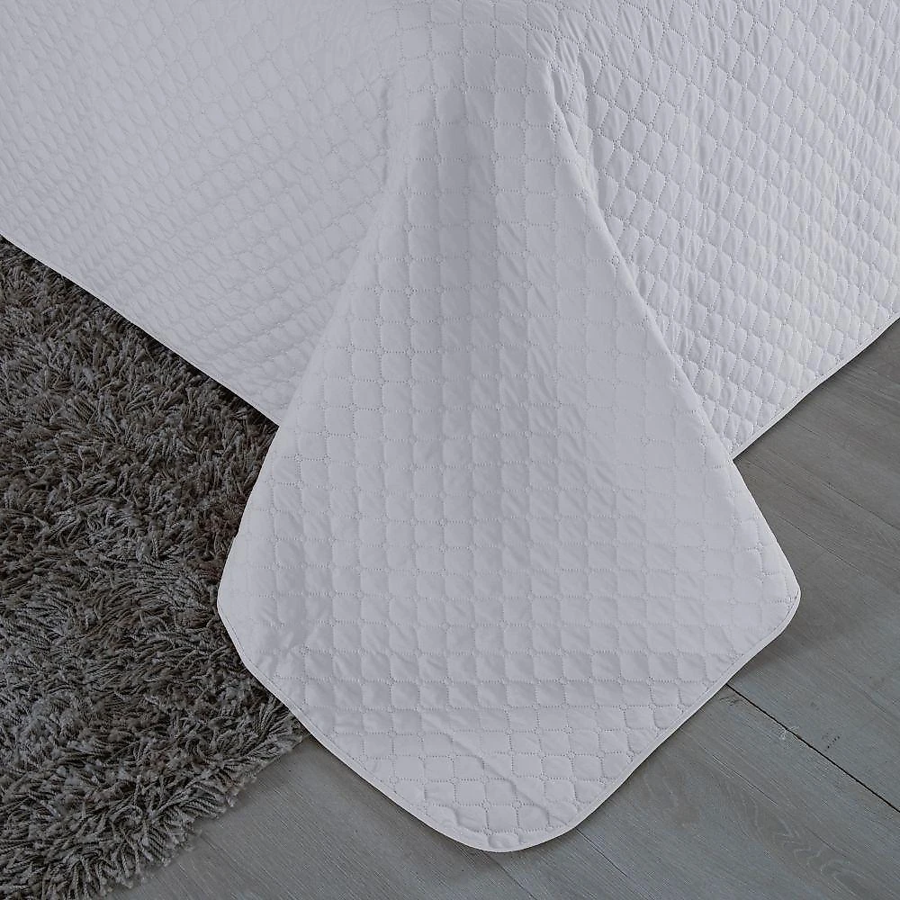 Kit Cobre Leito Casal Comfort 3 Peças Microfibra Matelado Branco Valle Distribuidora
