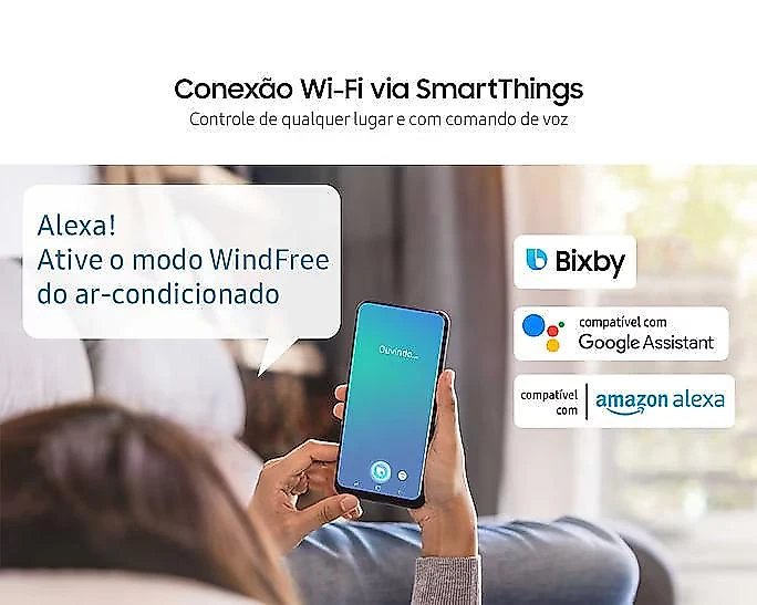 Ar-condicionado Split Inverter Samsung WindFree 12000 BTus Frio AR12DYFAAWK 220V