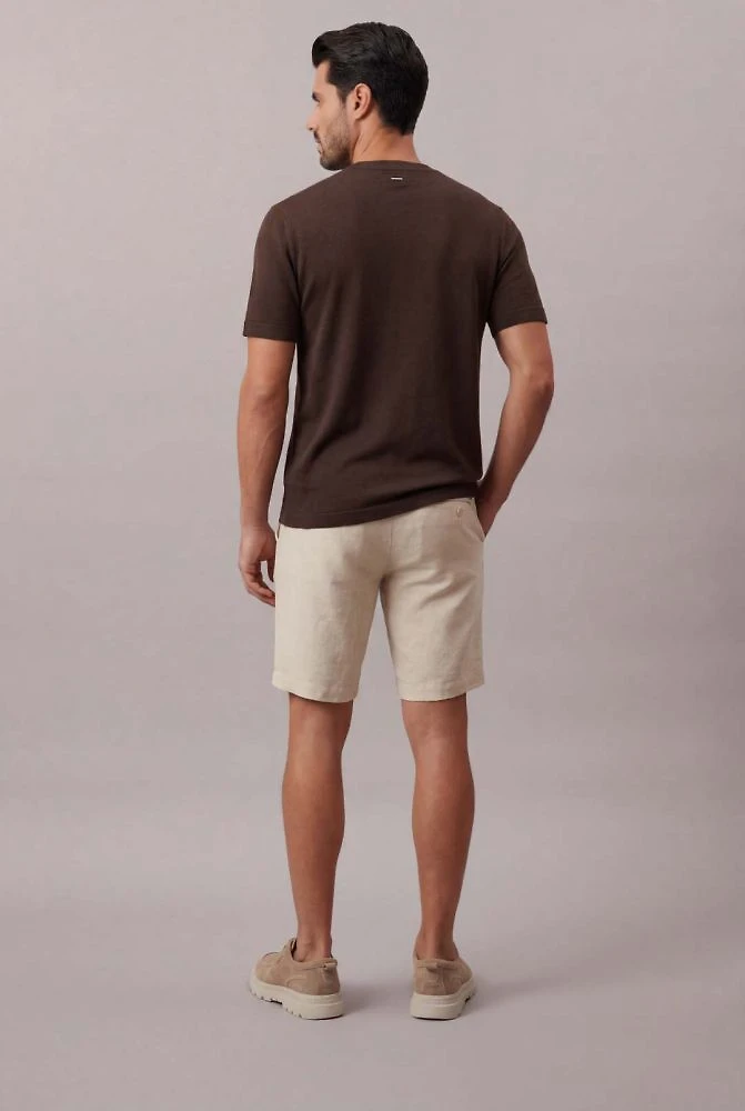 Camiseta Masc Trico - Marrom