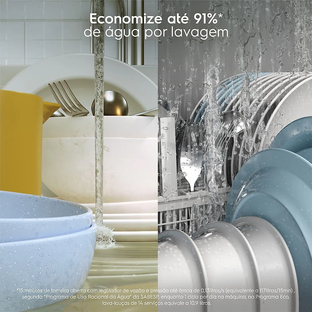 Lava-Louças Electrolux Preta, 14 Serviços com Programa Lava e Seca 50' - LP14E 110