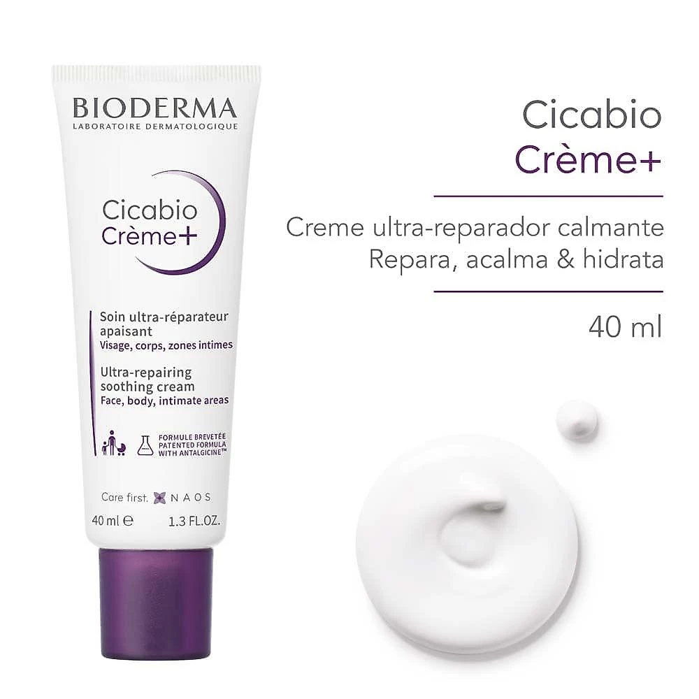 Hidratante reparador calmante bioderma - cicabio crème+ 40ml