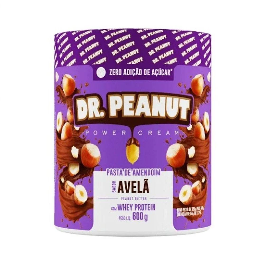 Pasta de Amendoim Avelã Zero Açúcar 600G Dr Peanut Proteína Isolada
