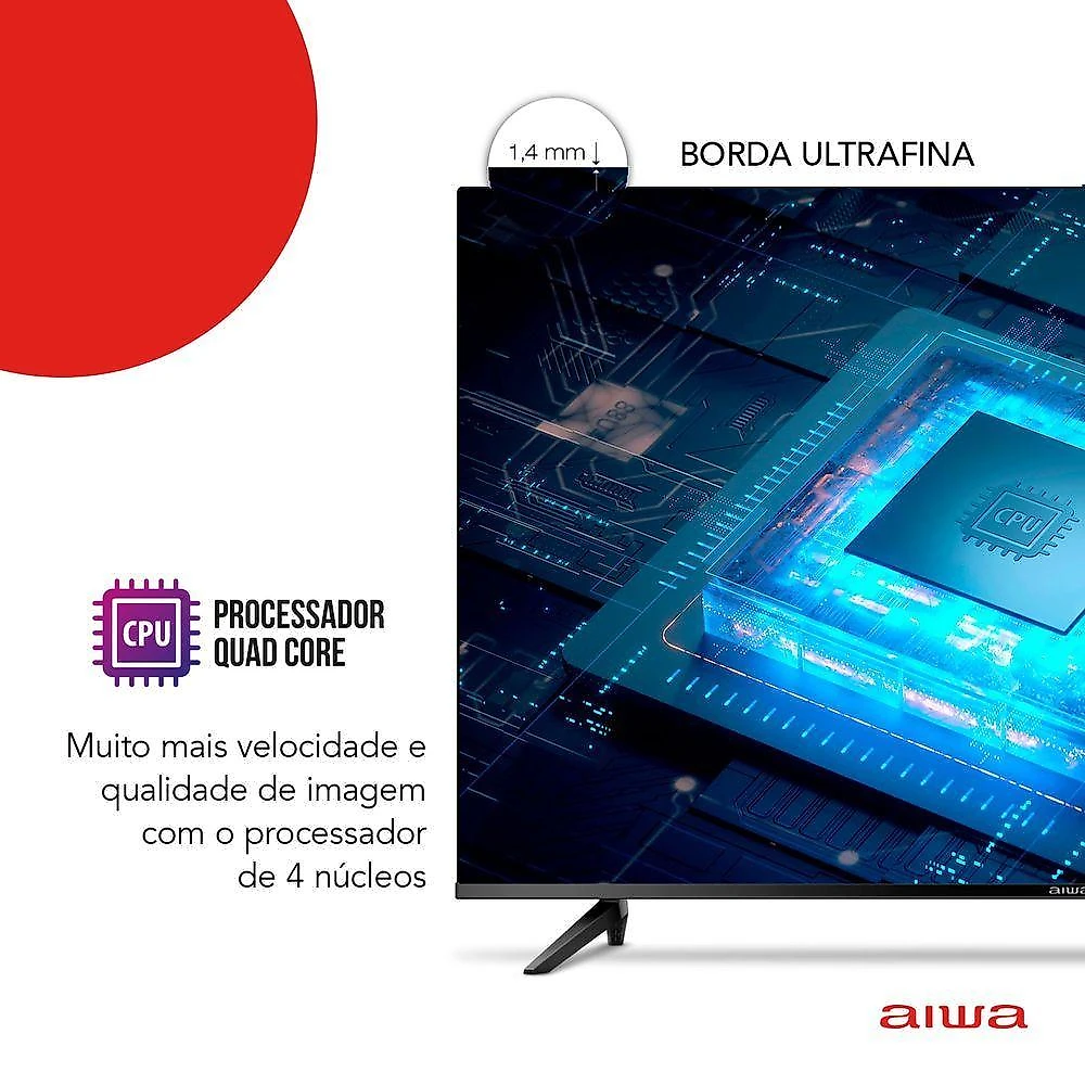 Smart Tv Aiwa 32? Android, Hd, Comando De Voz, Dolby áudio, Hdr10 - Aws-tv-32-bl-02-a Tv 32 Android