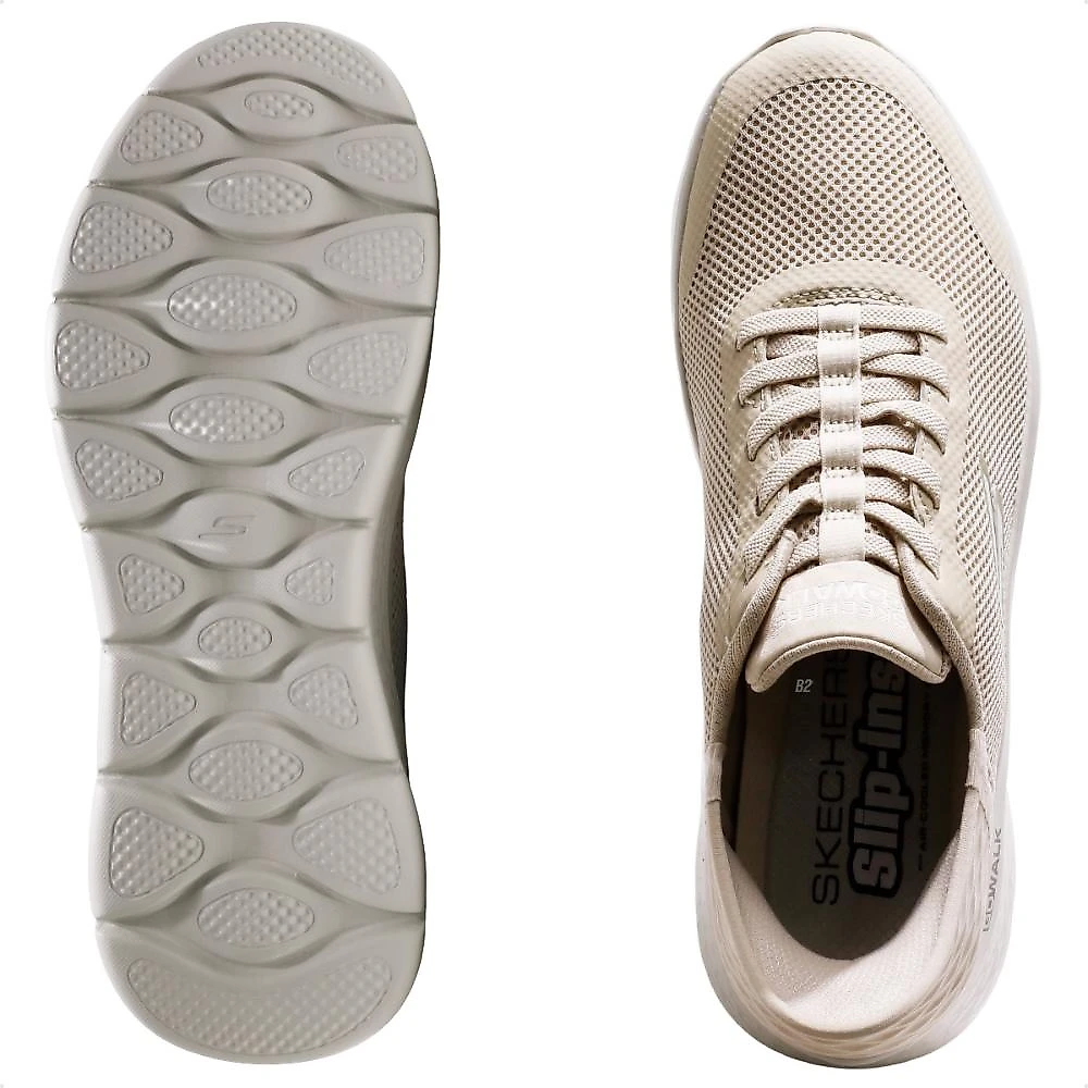 Tênis Skechers Go Walk Flex Hands Up Masculino Bege / Bege - 38