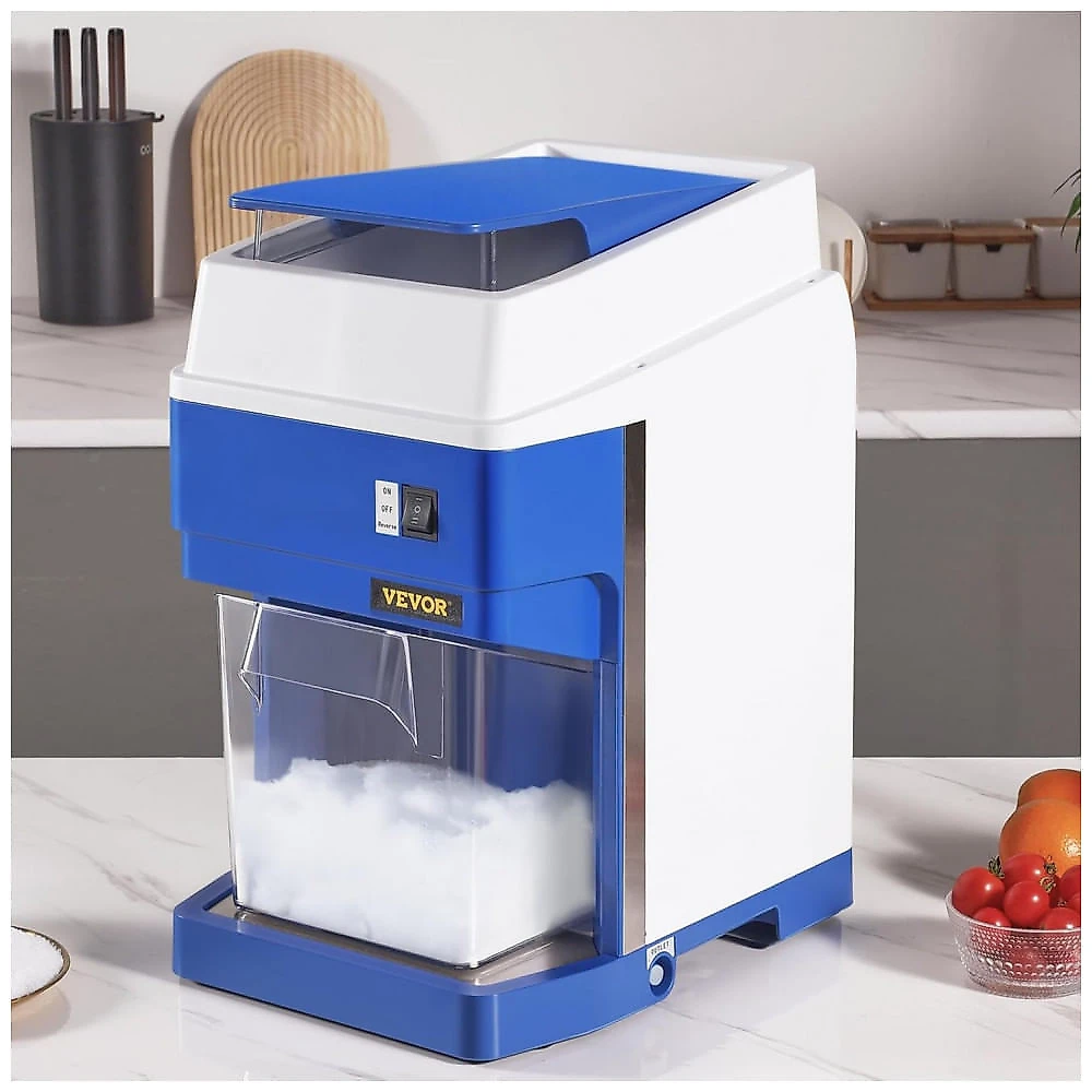 Máquina de Raspadinha Triturador de Gelo VEVOR 265 lbs/h Lâminas Inox 650W Frozen 110V