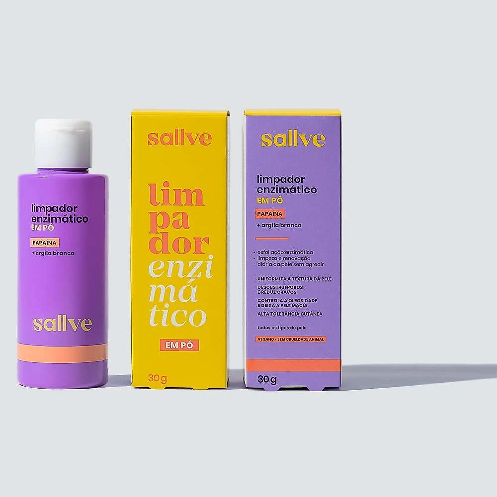Limpador enzimático em pó sallve 30g