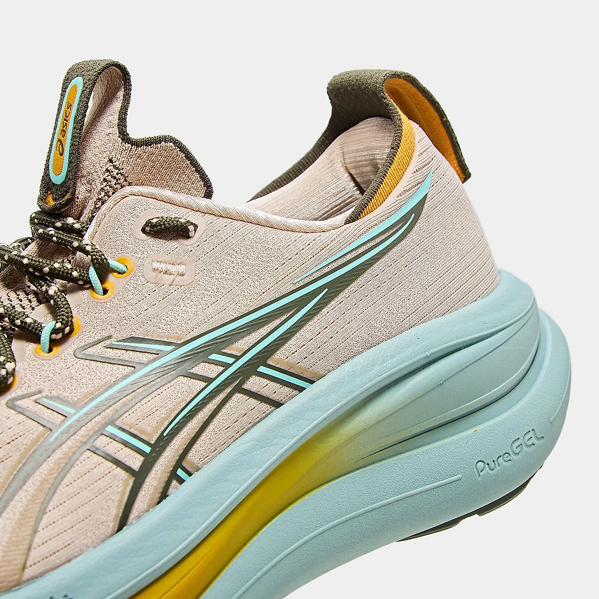 Tênis Asics Nimbus 28 Masculino Bege+Azul - 39