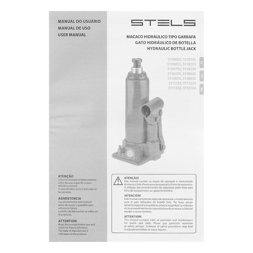 Macaco hidráulico 50t elevação 236-356mm stels 5111355