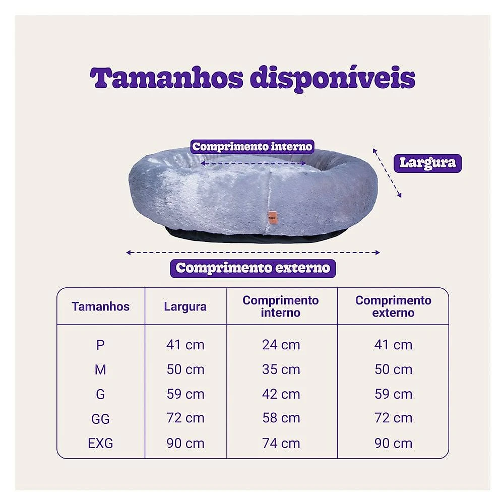 Cama Nuvem Meau Camafeu Cinza - Tam. M