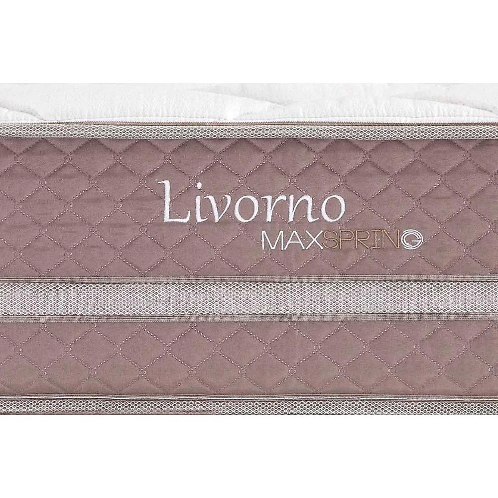 Conjunto Box Baú Casal: Colchão Molas Herval Maxspring Livorno + Base Crc Suede Clean (138x188)