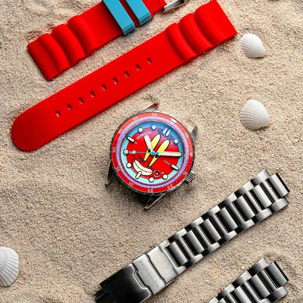 Relógio Spinnaker Hass Automatic Mr. Krabs Red 25th Limited Edition SP-5138-44