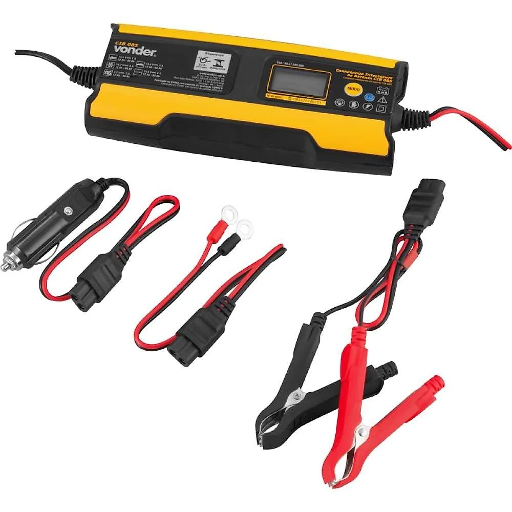 Carregador inteligente vonder cib085 12-80ah 6/12v bivolt