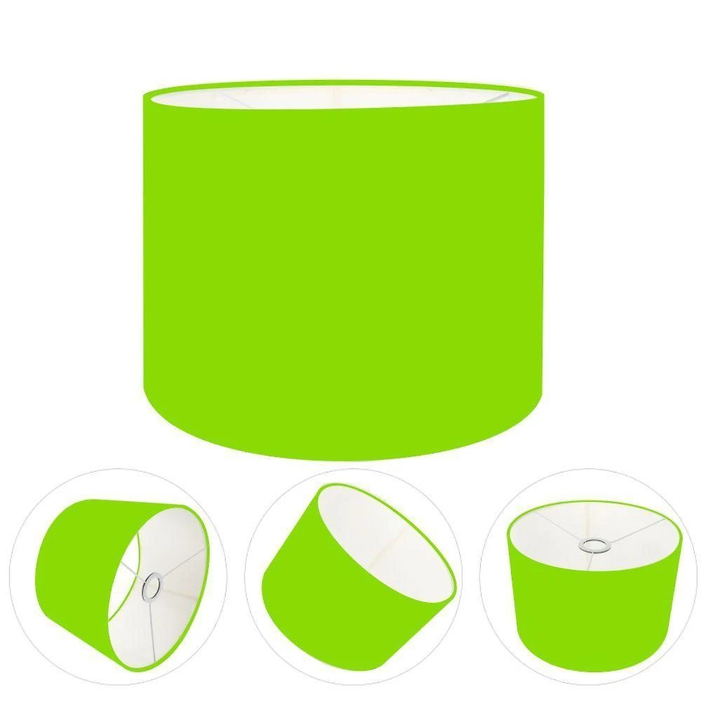 Cúpula Abajur E Luminária Cilíndrica Vivare Cp-7011 ø30x21cm - Bocal Nacional Verde-limão