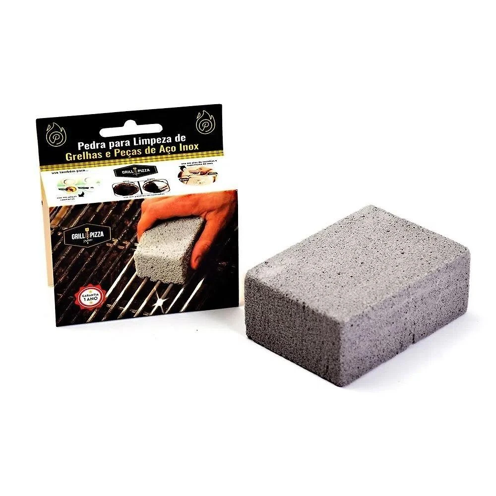 Tijolo de Limpeza para Grelha Multiuso Pedra-Pome Natural Reutilizável Cinza Yeet