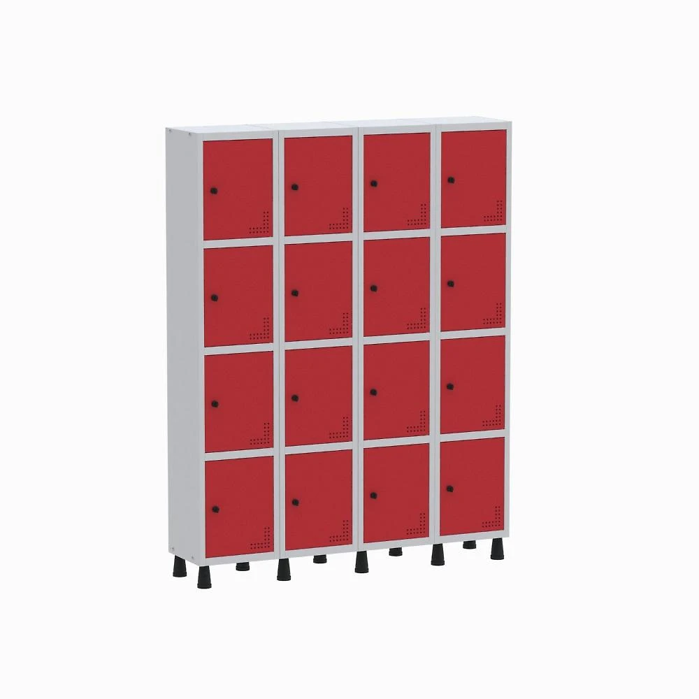 Armário Locker Guarda Volume Aço Light 16 Portas 138x179,5cm