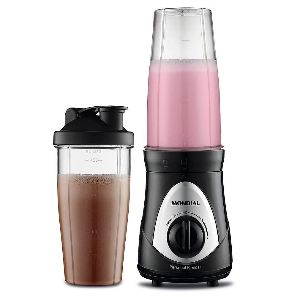 Liquidificador portátil mondial personal blender dg-01 300w 0,75l 2 velocidades preto 110v