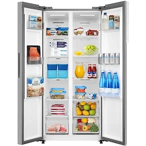 Miniatura Geladeira Midea Side by Side MDR-S598FGA041 Frost Free com Painel Touch, Função Turbo e Conectividade Via App- Cor Inox Claro - 442 litros 110V